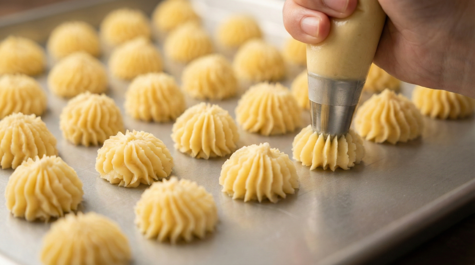 手工擠花製作過程